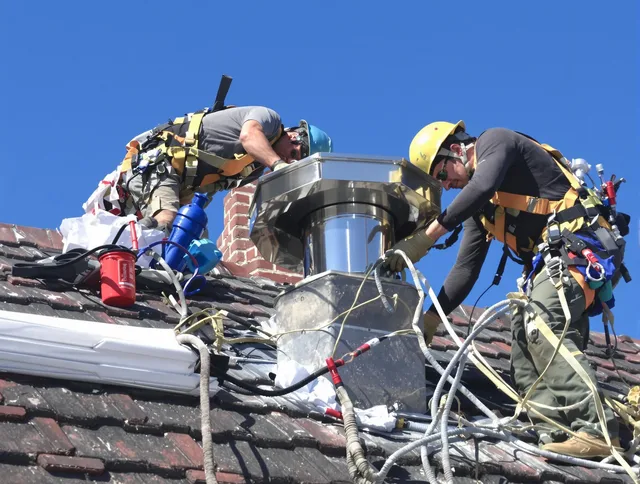 Protective chimney cap installed by Dublin Chimney Sweep in Dublin, OH