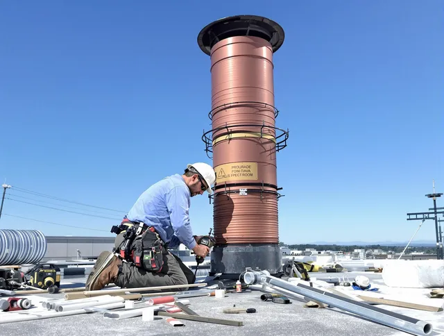 Installed chimney liner by Dublin Chimney Sweep in Dublin, OH