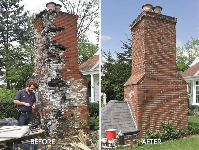 Dublin Chimney Sweep performing a full chimney restoration in Dublin, OH