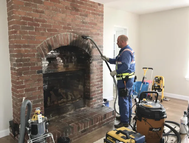 Dublin Chimney Sweep expert performing detailed chimney sweep in Dublin, OH