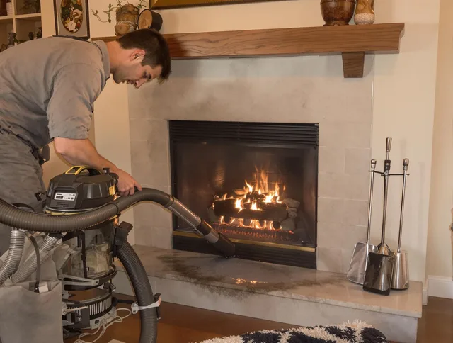 Routine fireplace upkeep by Dublin Chimney Sweep in Dublin, OH