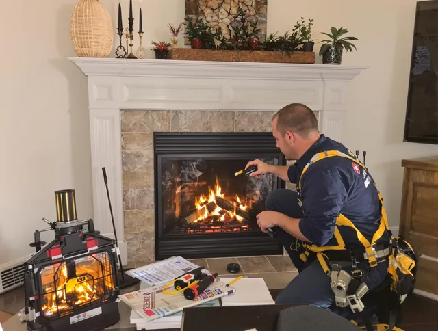 Safety-focused fireplace inspection by Dublin Chimney Sweep in Dublin, OH