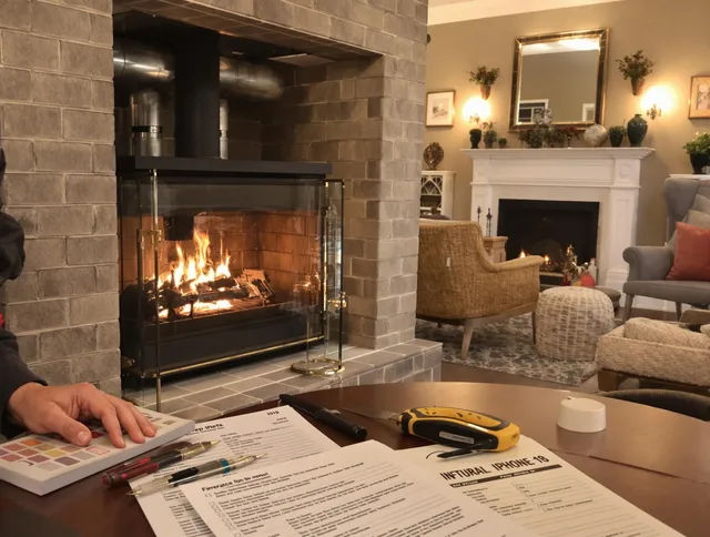 Dublin Chimney Sweep verifying fireplace safety measures in Dublin, OH